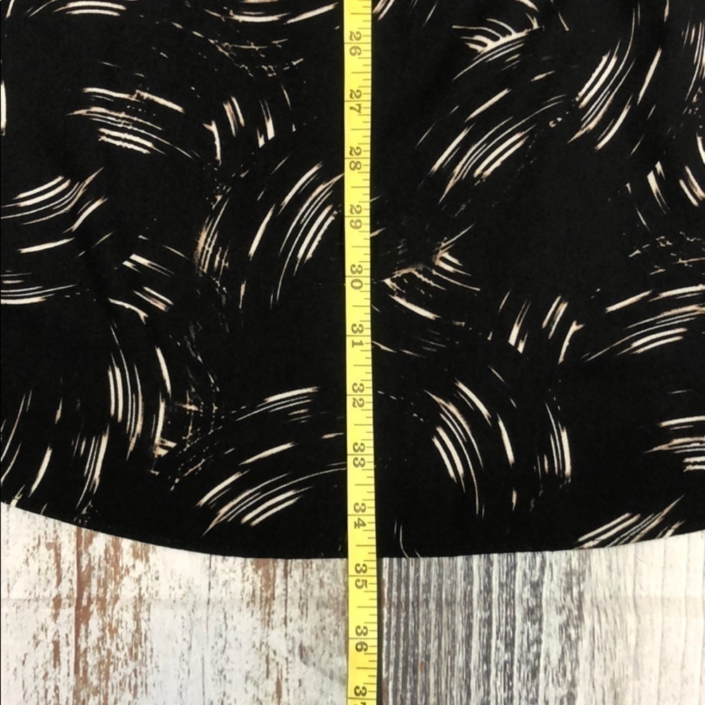Apt 9 Dress Long Sleeves Black White Print Sz 12 - Picture 8 of 12